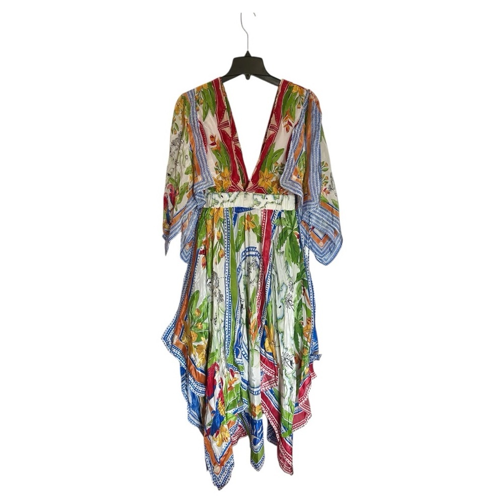 NWT FARM Rio Tropical Destination Kimono Sleeve midi dress - Picture 2 of 10